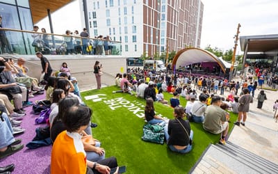 People at Bond Square community event