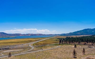 View of Washoe Valley, including Highway 395 and Washoe Lake