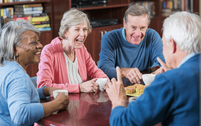 People having a cup of tea