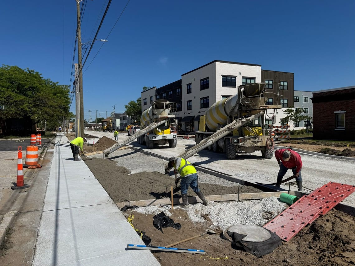New Concrete Driveway on Apple Ave Near First St