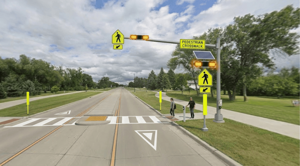 Scenario 3: Rectangular Rapid Flashing Beacon Crossing