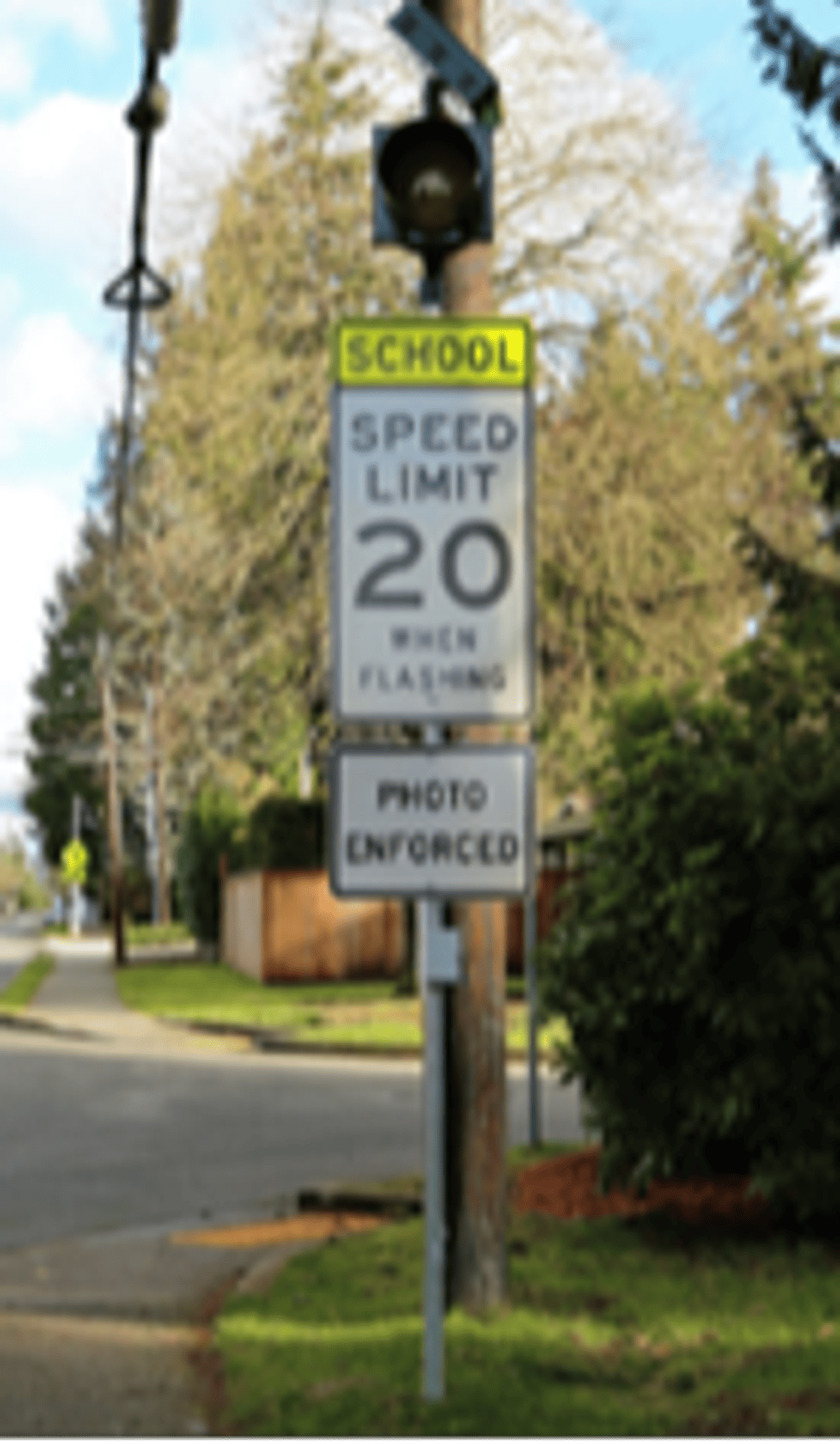 School Speed Limit sign
