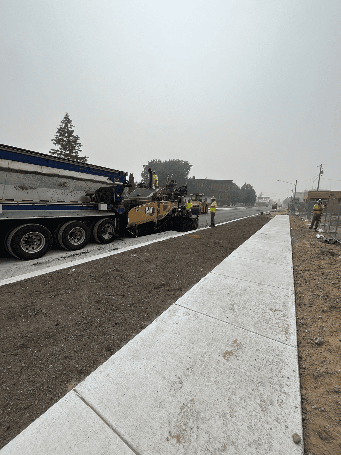 New Asphalt Pavement, Looking West near Spring St