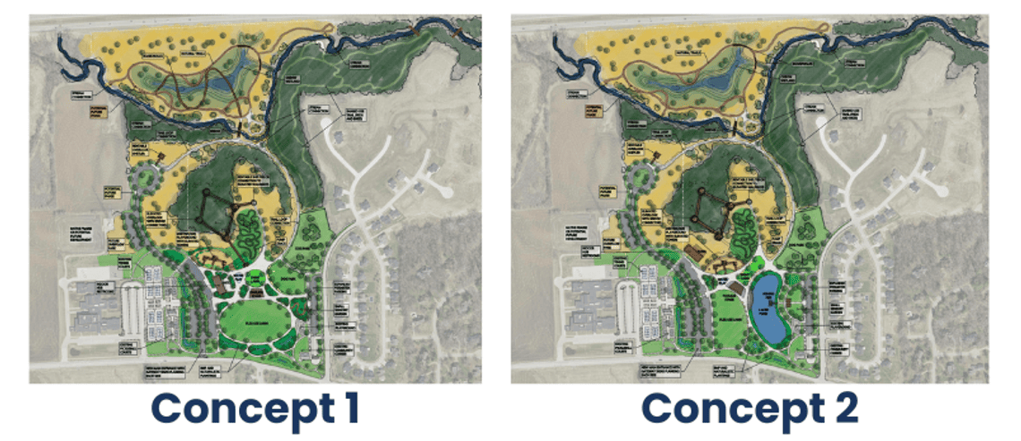 Forest Grove Park Concepts from Shive-Hattery
