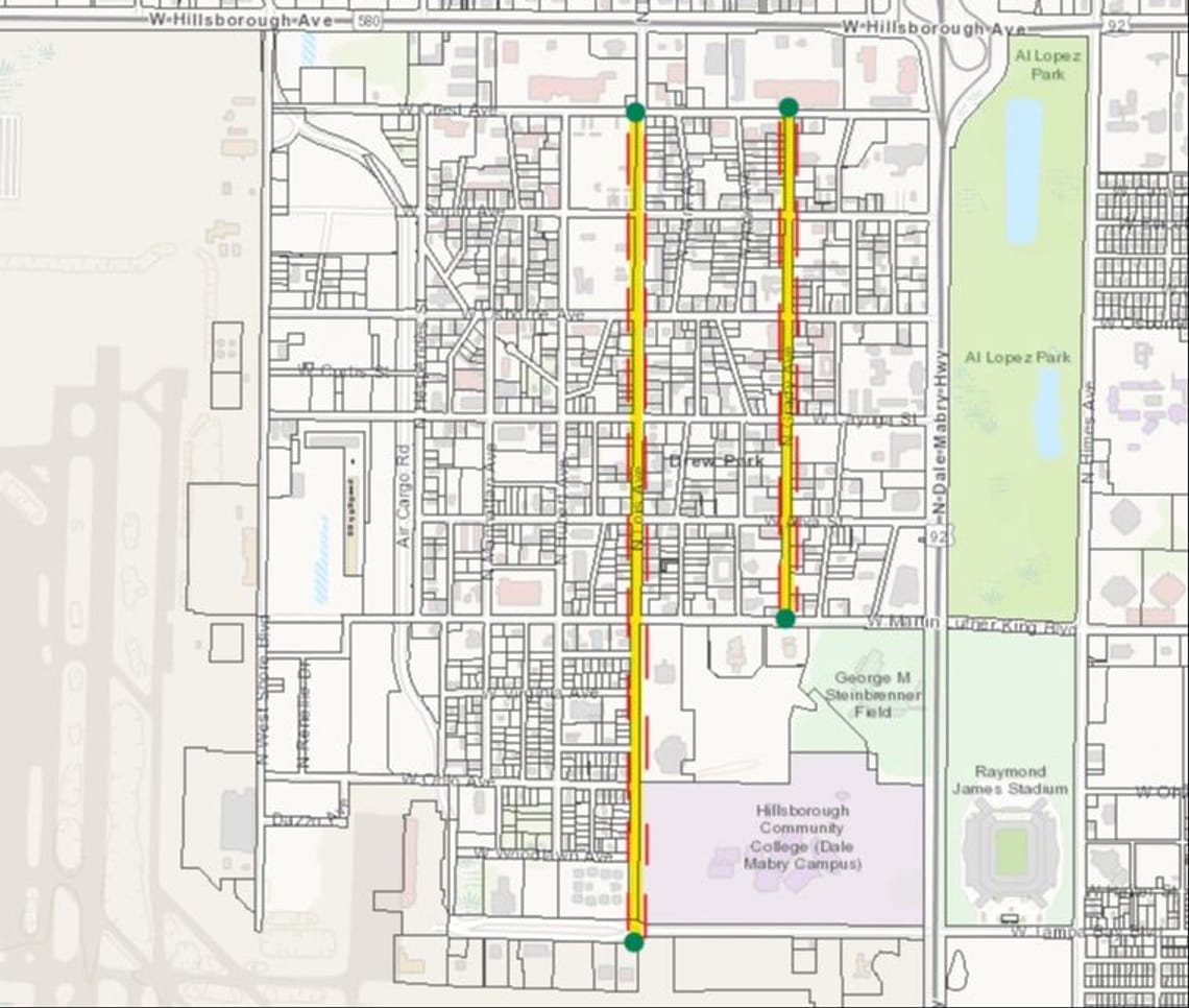 Map of Drew Park area 