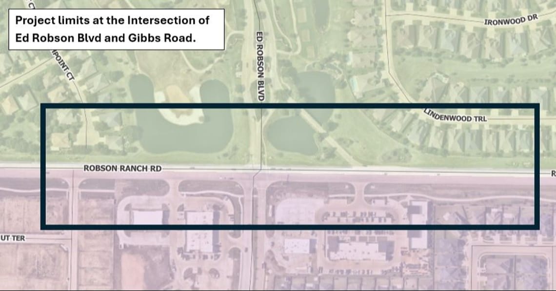 Limits at Ed Robson Blvd and Gibbs Road