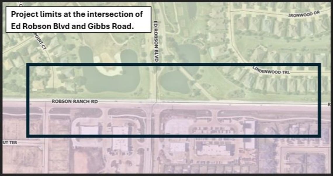 Limits at Ed Robson Blvd and Gibbs Road