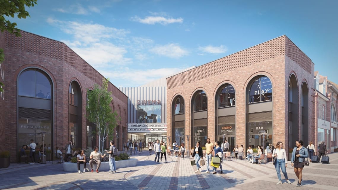 Image of the Proposed Swan Centre Entrance in daytime