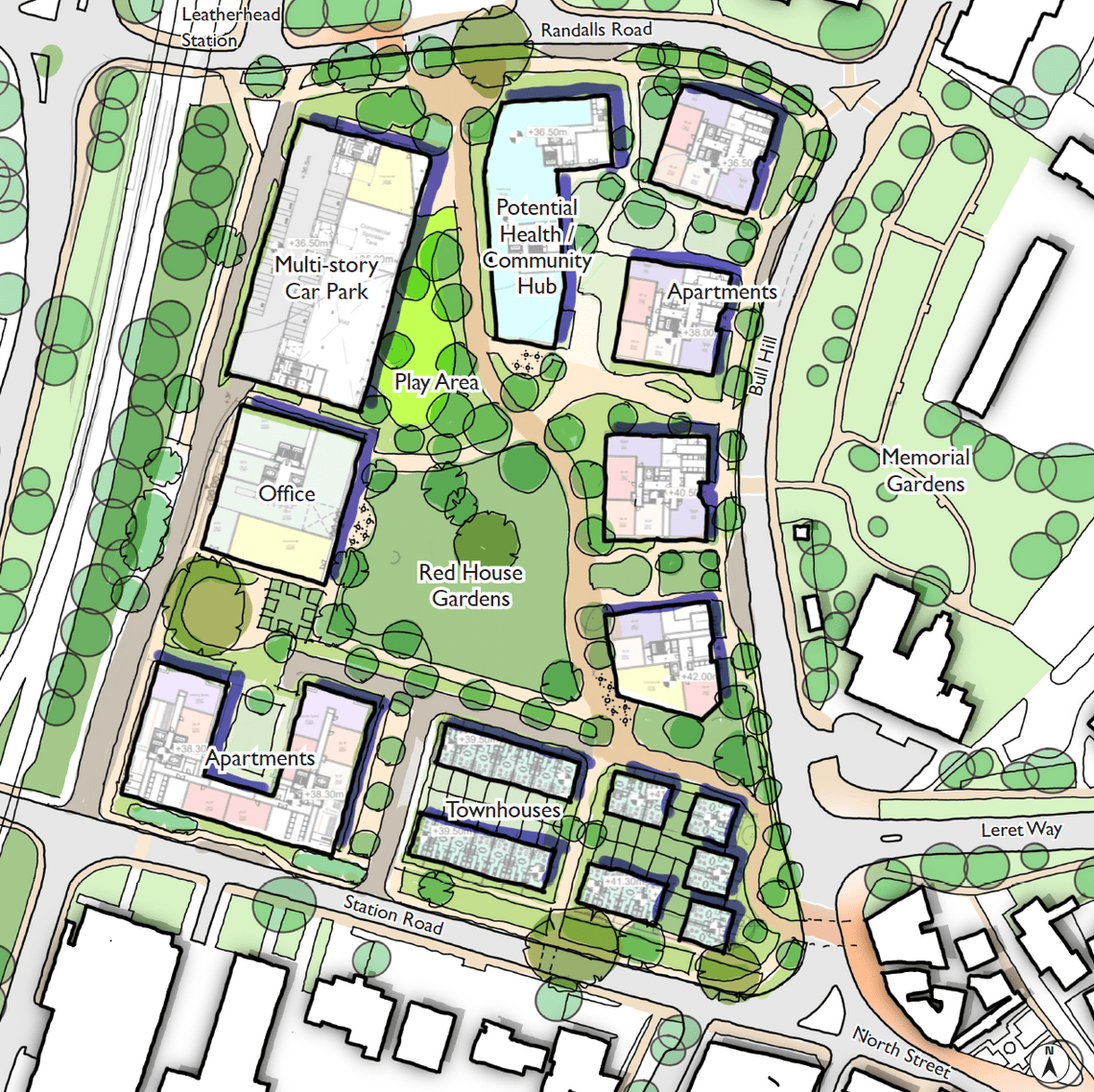 A plan of the Revised Bull Hill Scheme