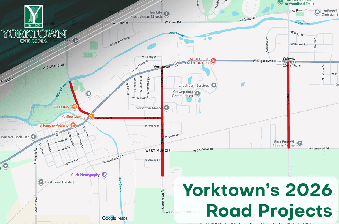 Map of 2026 Road Projects