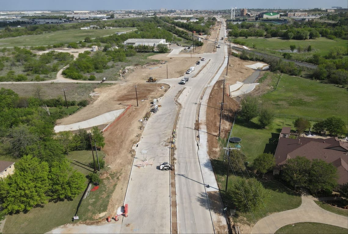 drone pic of bonnie brae phase 3 new construction