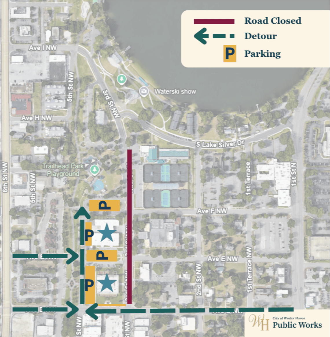 City Hall and Annex Detour Map