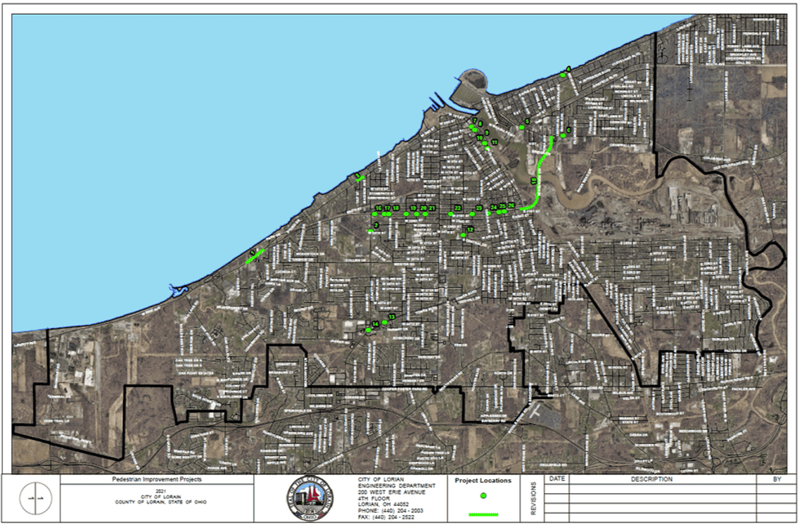 Project locations within the City of Lorain