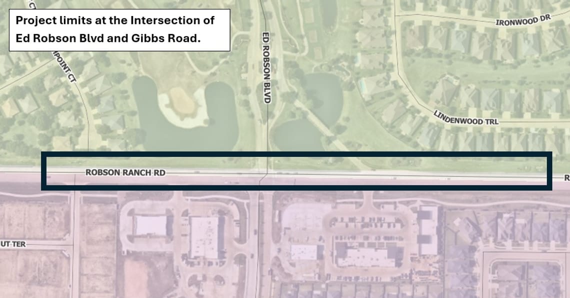 Limits at Ed Robson Blvd and Gibbs Road