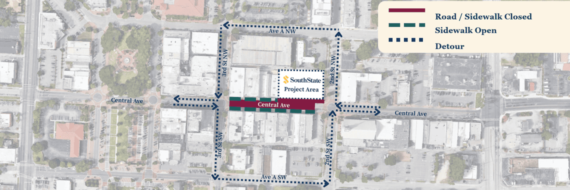 Map of the road closure.