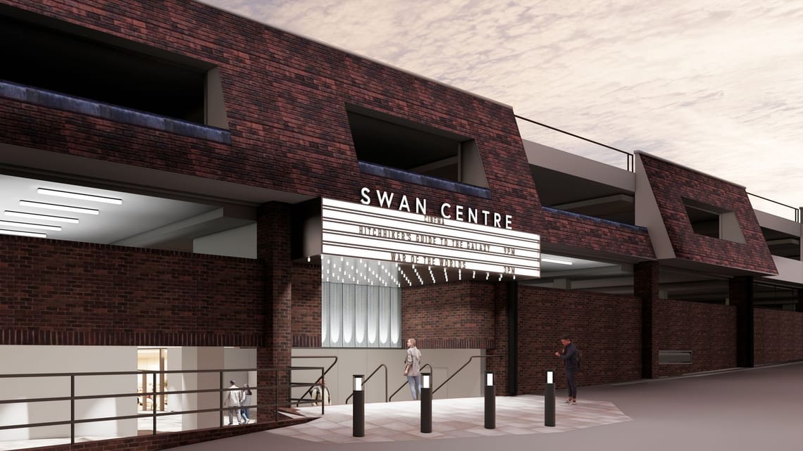 Entrance to the Swan Centre from Leret Way
