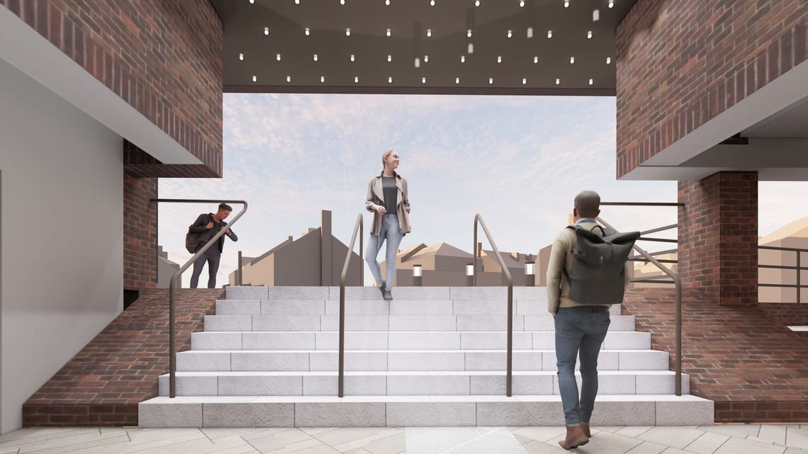 Interior entrance to the Swan Centre from Leret Way