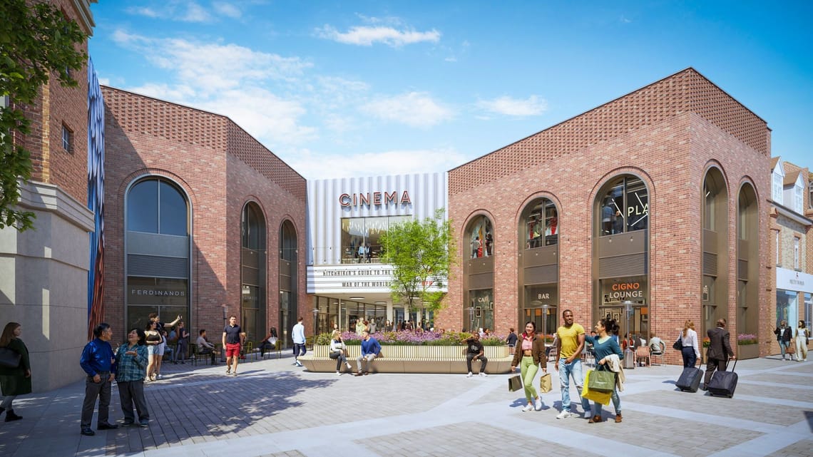 Front entrance of the Swan Centre in the day