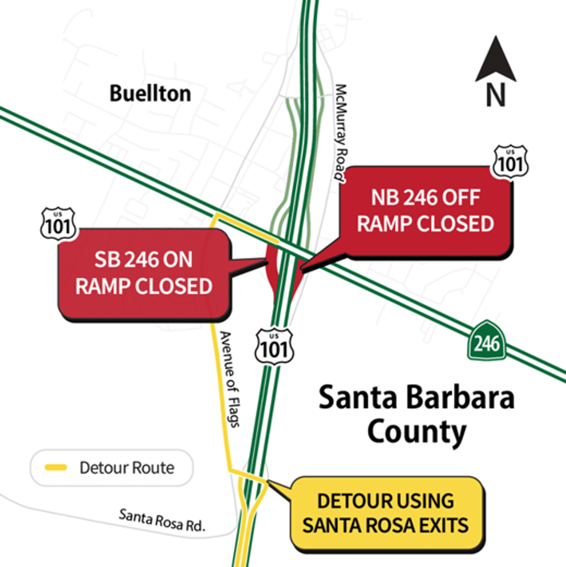 Image showing the ramp closures scheduled from September 30 through mid-November.