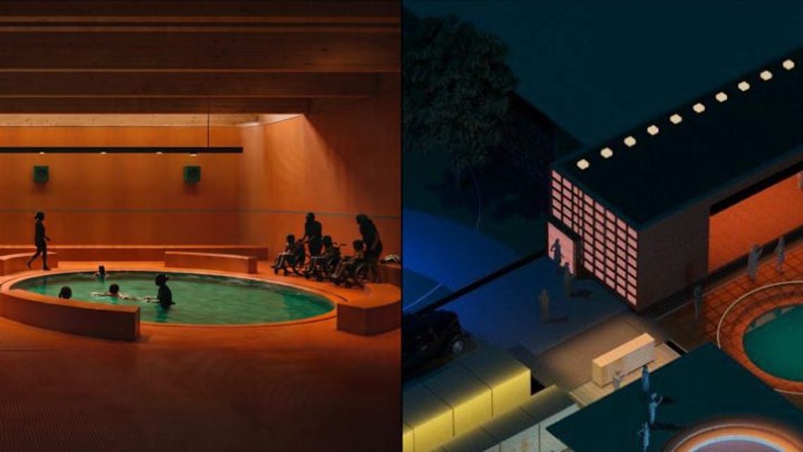 A computer generated visualisation of the SEN Baths