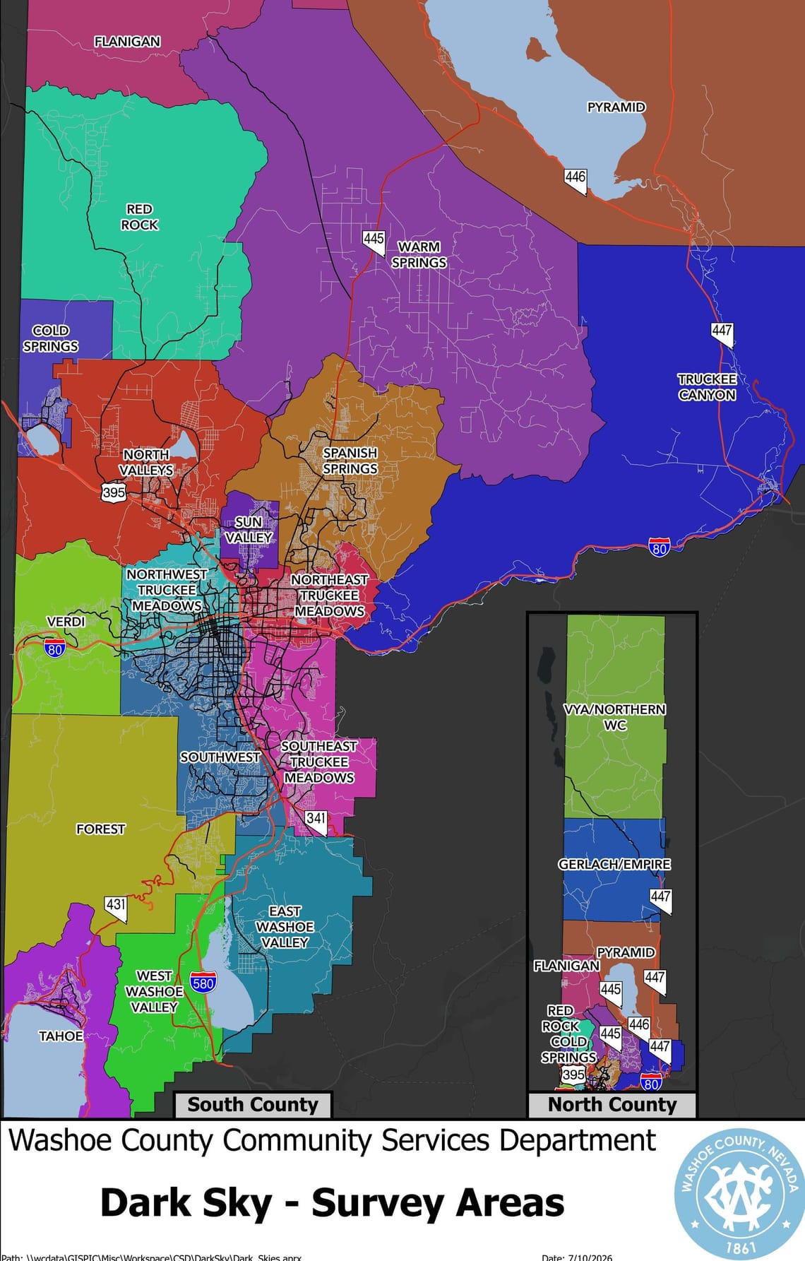 Map of Washoe County 