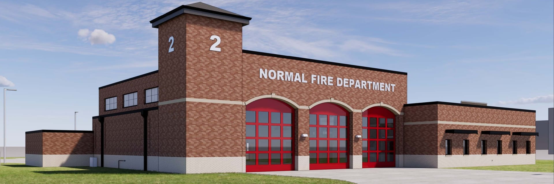 Artistic rendering of Fire Station #2 at Shepard and Hershey.
