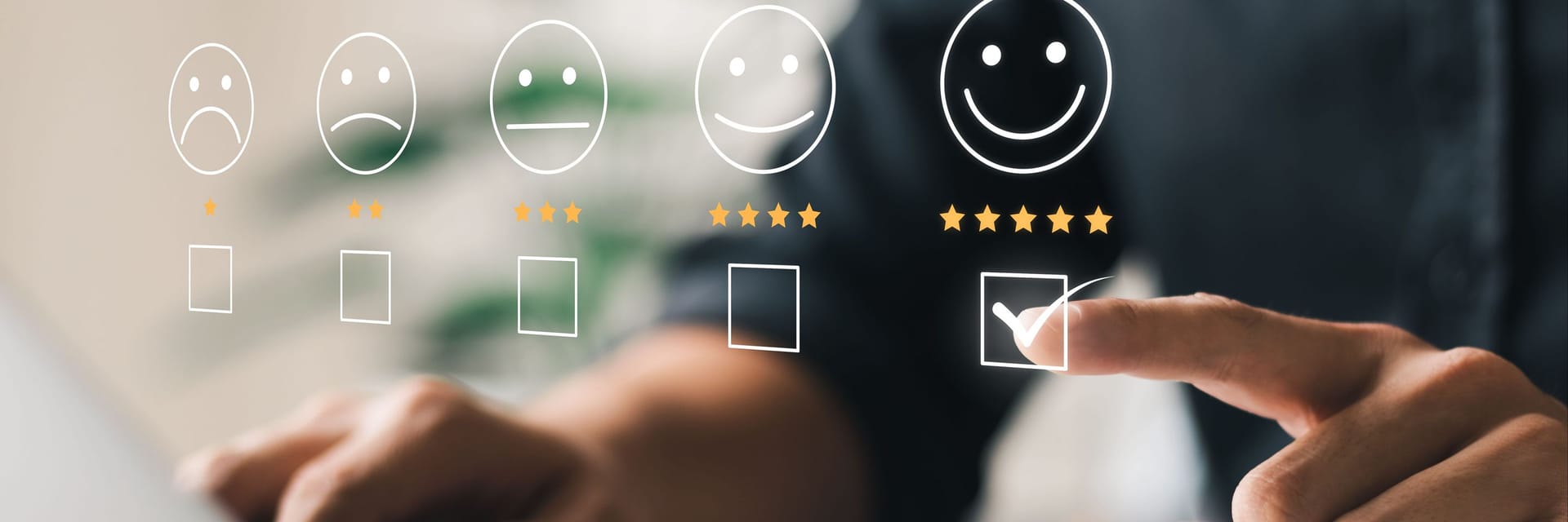 Sign that says "We want your feedback" 