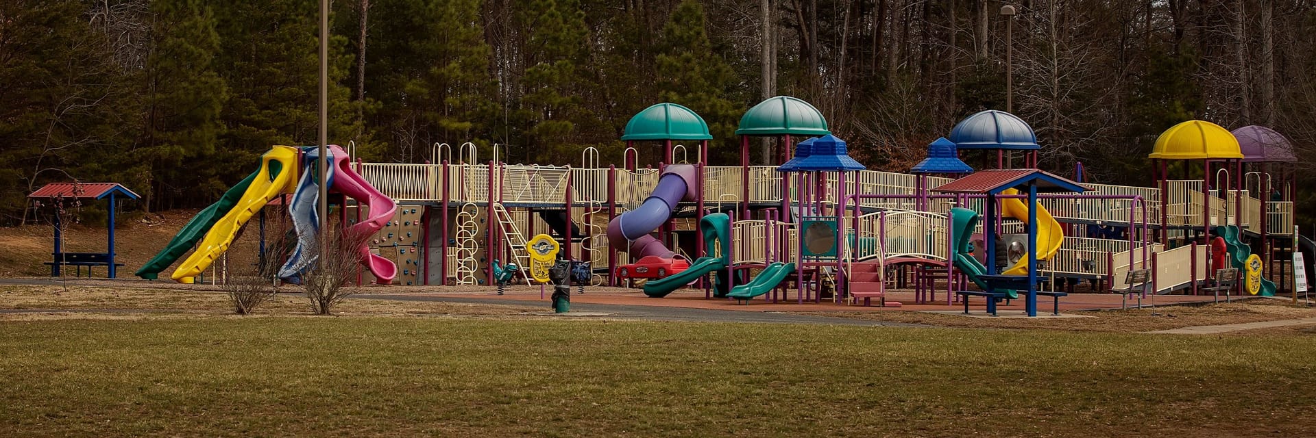 Zoomed out view of a playground