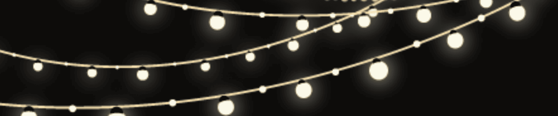 String lights against a night sky.