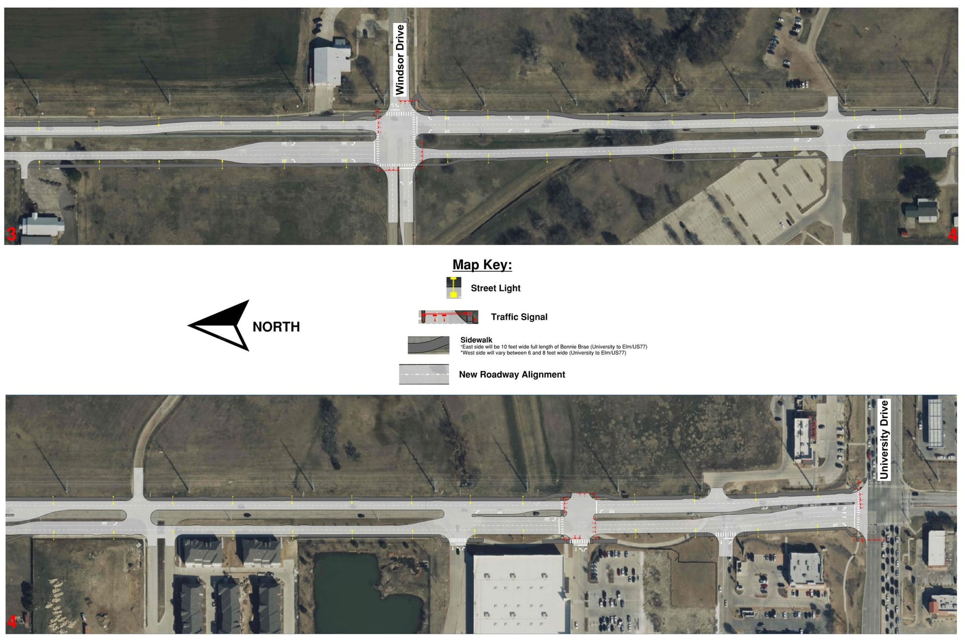 Rendering of what Bonnie Brae Phase 6 between just north of Windsor Drive and University Drive will look like when complete