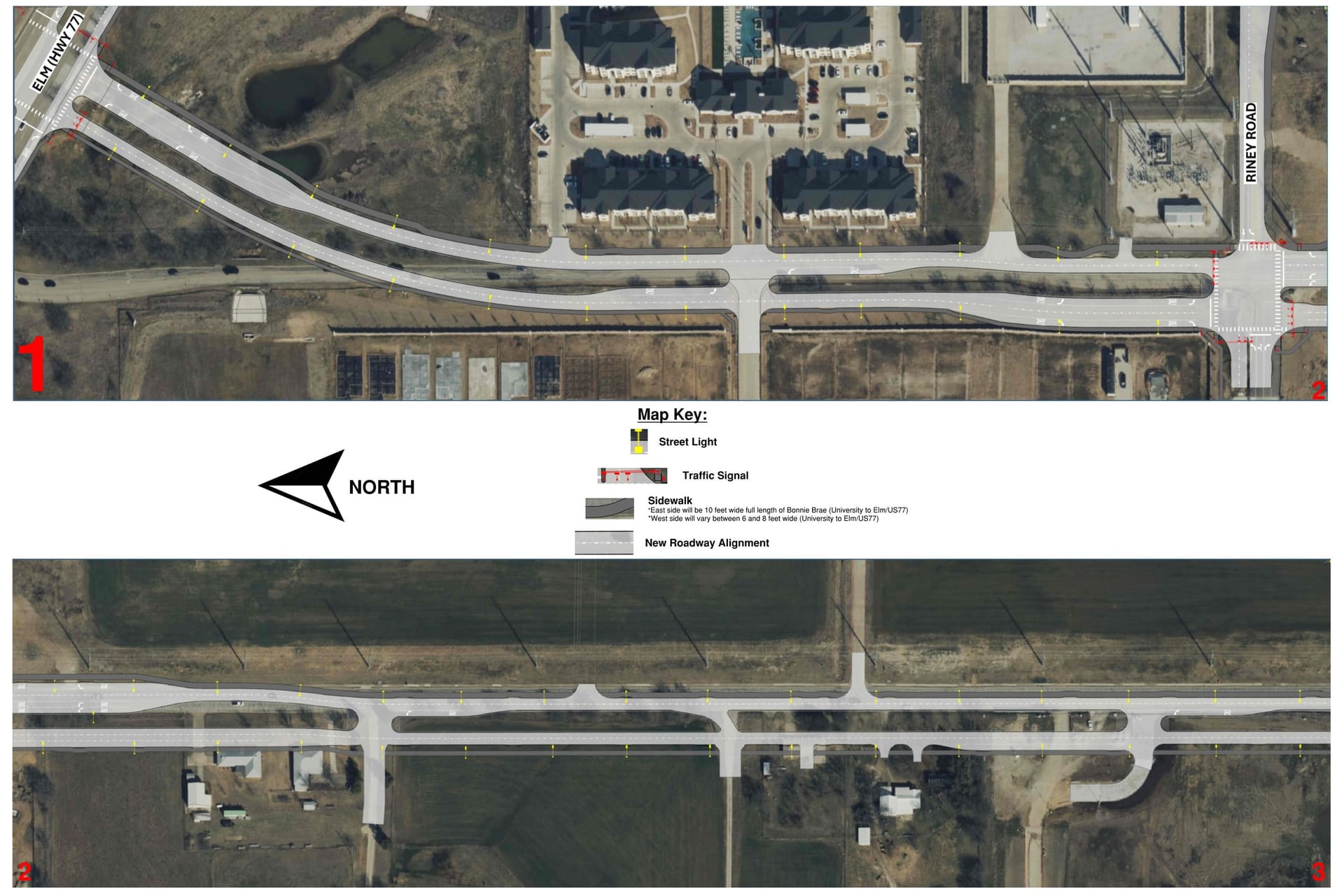 Rendering of what Bonnie Brae Phase 6 between US 77 and just north of Windsor Drive will look like when complete