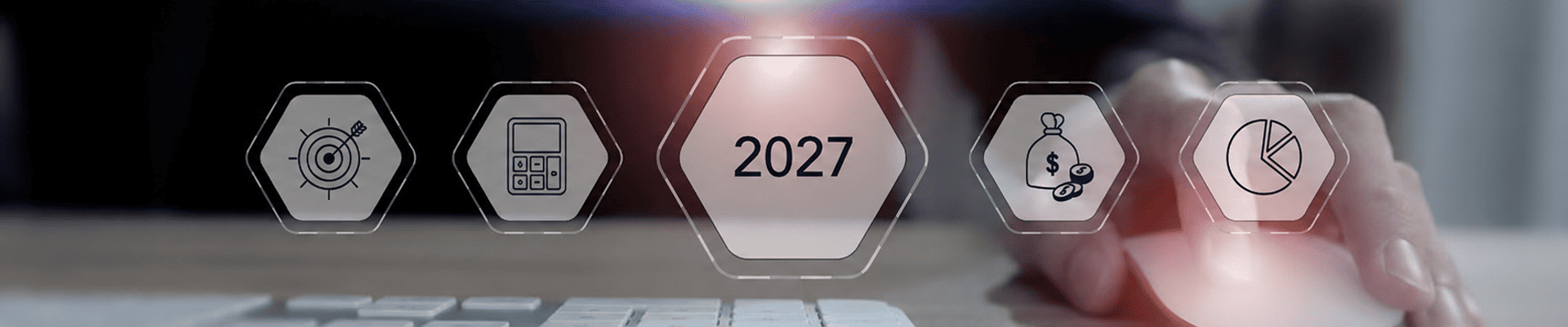 Budget image, showing 2027 and other budgeting icons