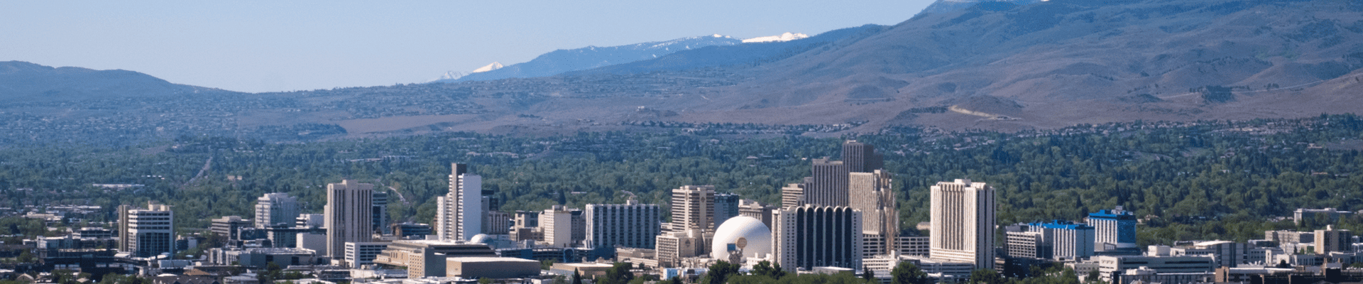 Vista panorámica de Reno, Nevada.