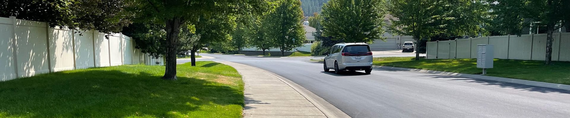 Neighborhood sidewalk and street
