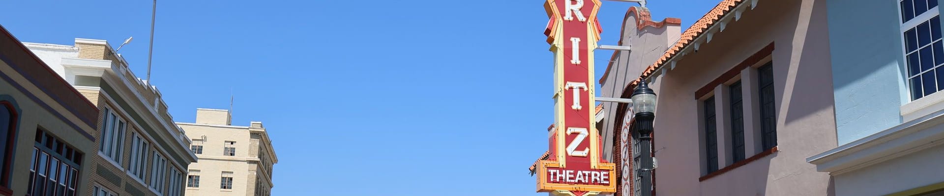 Skyline of the Ritz Theatre looking down Central Ave.