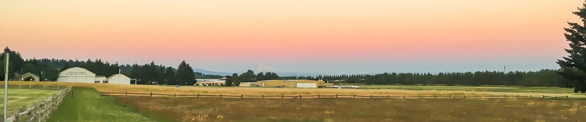 Pearson Field at sunset.