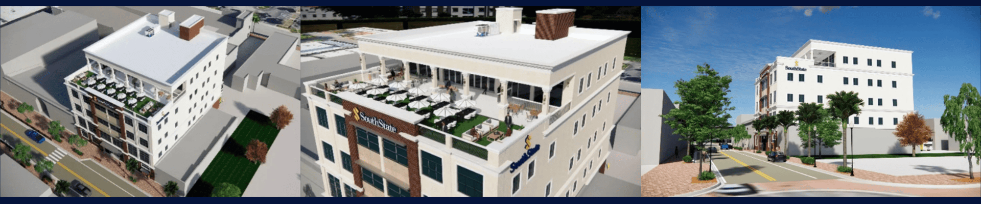 Renderings of the proposed SouthState Bank campus.