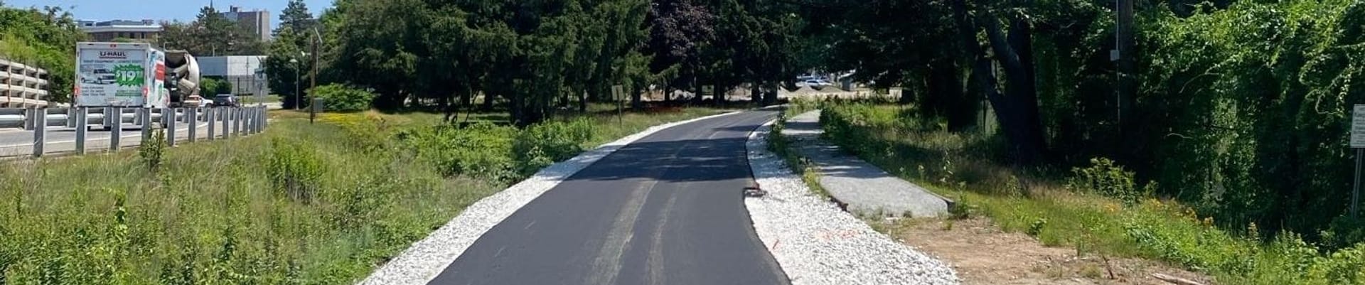 image of fresh pavement on the path