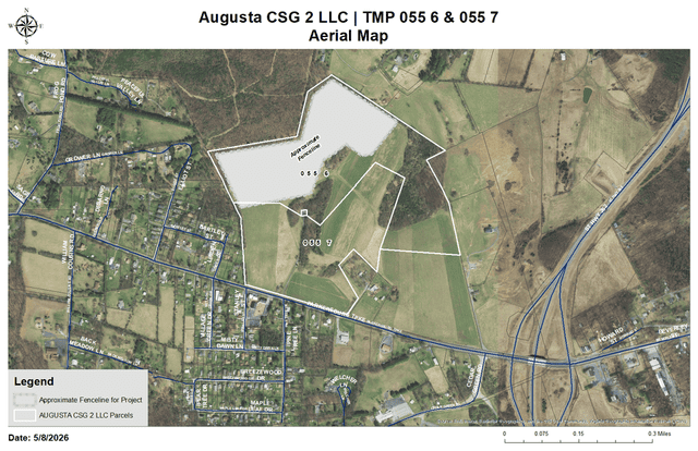 Aerial map showing subject property.