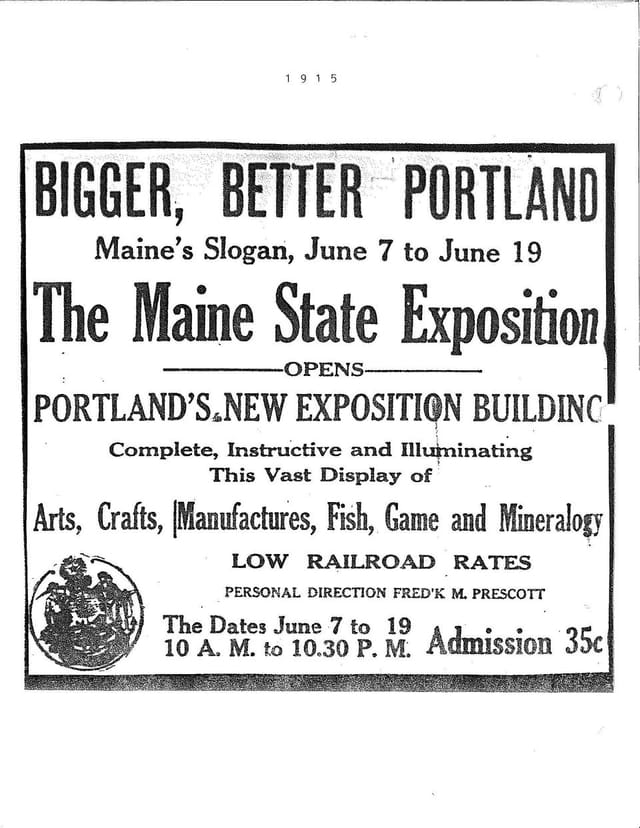 Maine Exposition Flyer