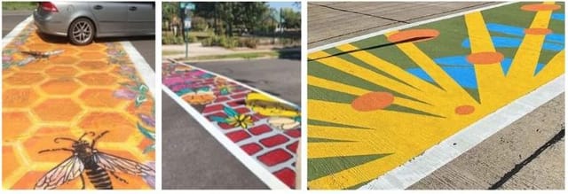 Option 3: Decorative crosswalks at Kiwanis Family Park