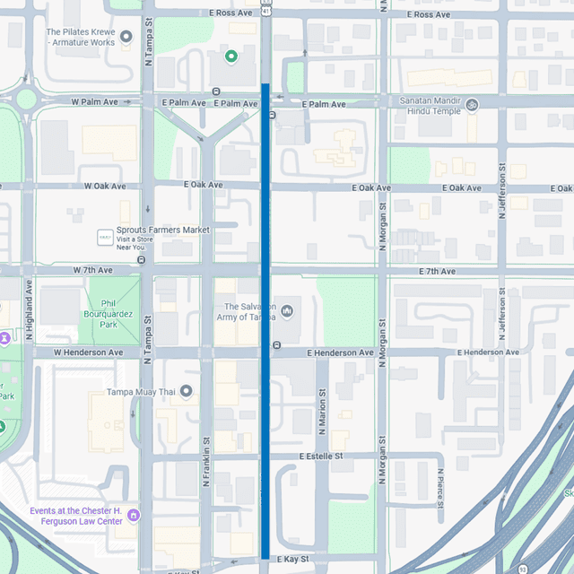 Phase one work will take place on North Florida Avenue between East Kay Street and East Palm Avenue. 
