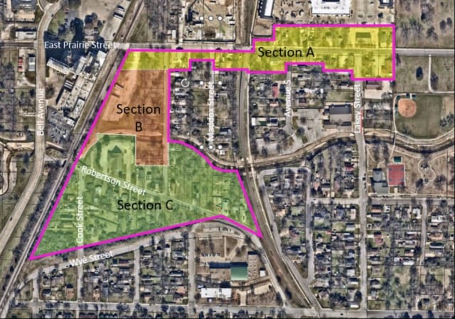 Southeast Denton Live/Work Overlay Map