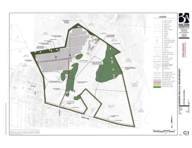 Site Plan for proposed solar energy system. 
