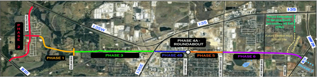 Map of Bonnie Brae Project with phases highlighted