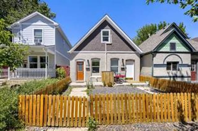 Three houses in a row
