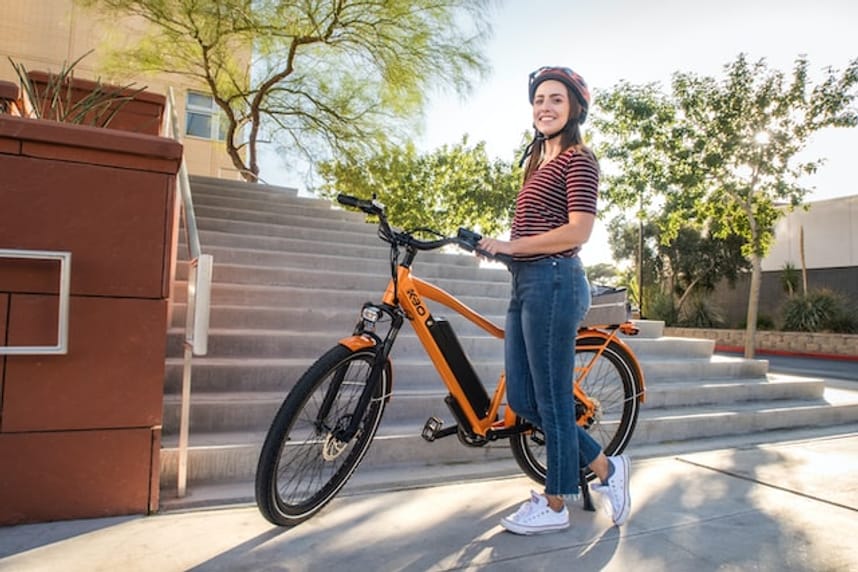 woman and bike 