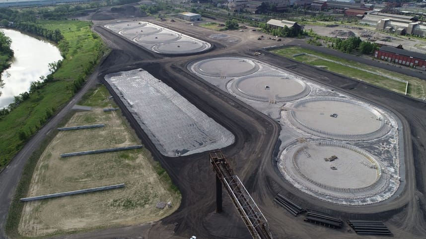 Drone imagery of dredge site