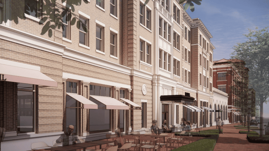 graphic of future west main hotel