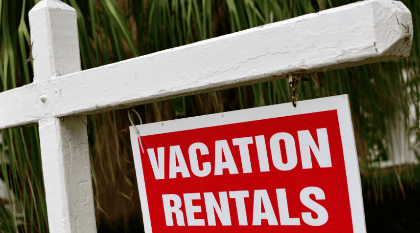 vacation rental sign